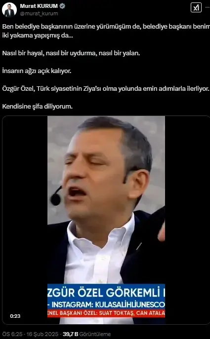 Özel'in 'kavga' iddiasına Bakan Kurum'dan yanıt: Türk siyasetinin Ziya'sı...