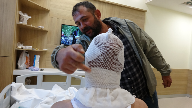 Nişanlısına hediye hazırlarken sprey boya kutusu bomba gibi patladı