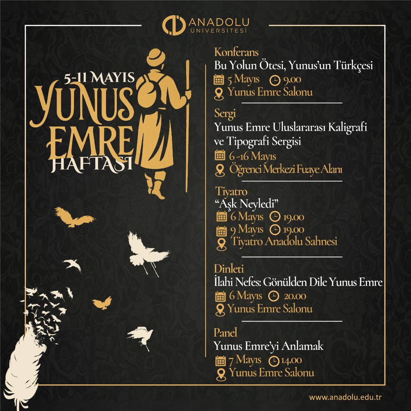 Anadolu Üniversitesi’nde ‘Yunus Emre Haftası’ başlıyor